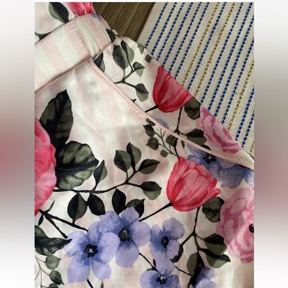 Victoria’s Secret Pink shorts pajamas floral print size XL NEW Romper pocket - Picture 7 of 13
